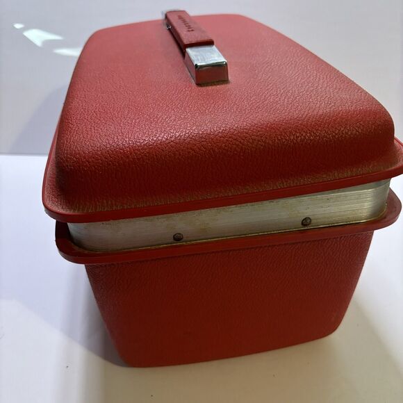Rare Samsonite Saturn Carry On Hard Luggage Red Retro Beautiful Trendy - Picture 8 of 14